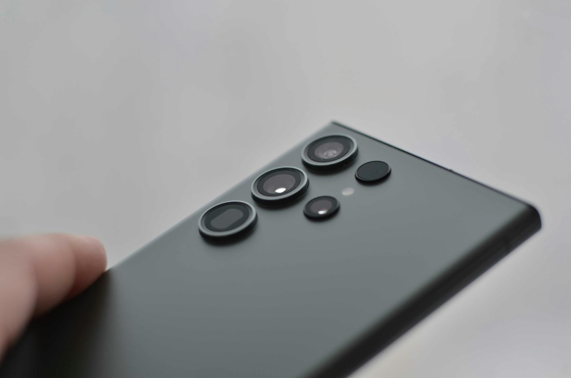 close up of smartphone camera lenses